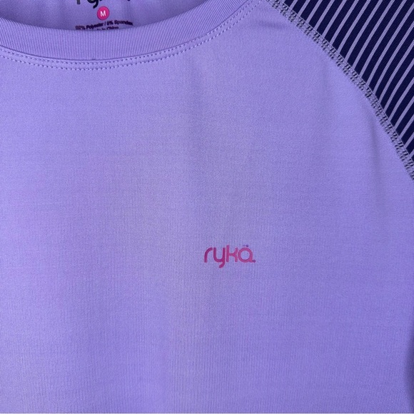 Ryka Purple and Black Striped Long Sleeve Shirt Size Medium - Picture 2 of 5